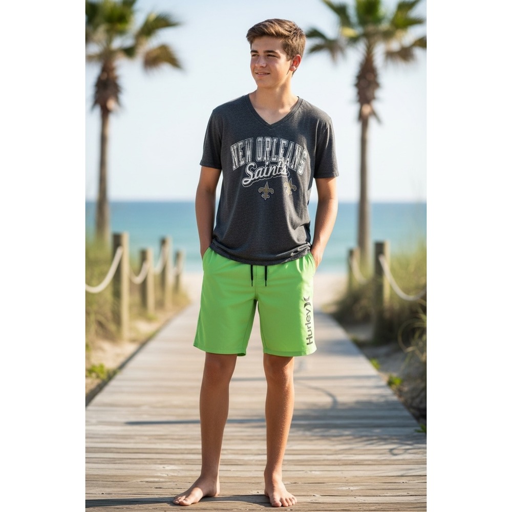 Hurley‎ Kids Bright Green Swim Trunks